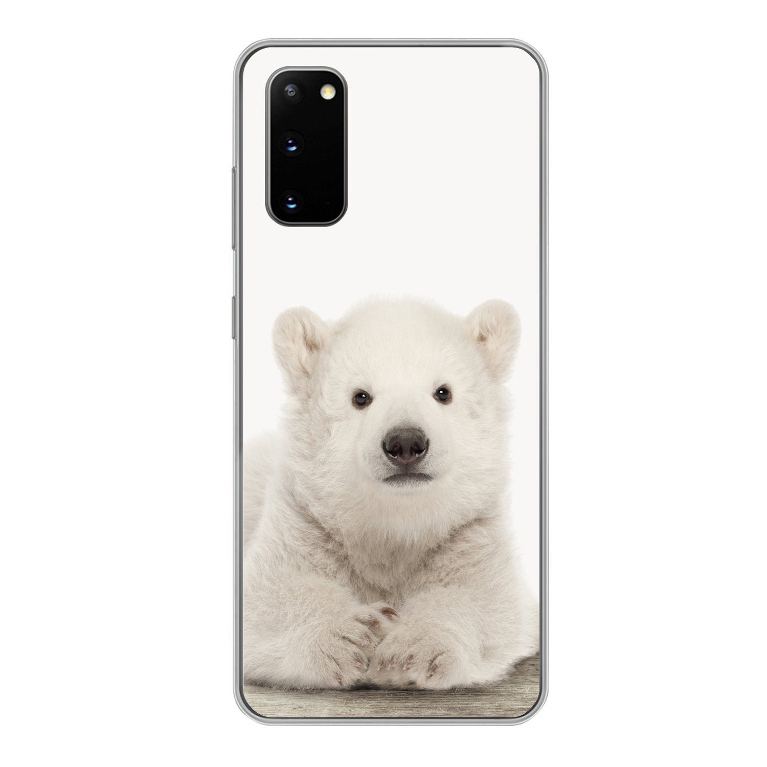 MuchoWow Handyhülle für Samsung Galaxy S20 Eisbär - Tiere - Kinder - Weiß - Jungen - Mädch, Phone Case, Silikon, Schutzhülle Dünn