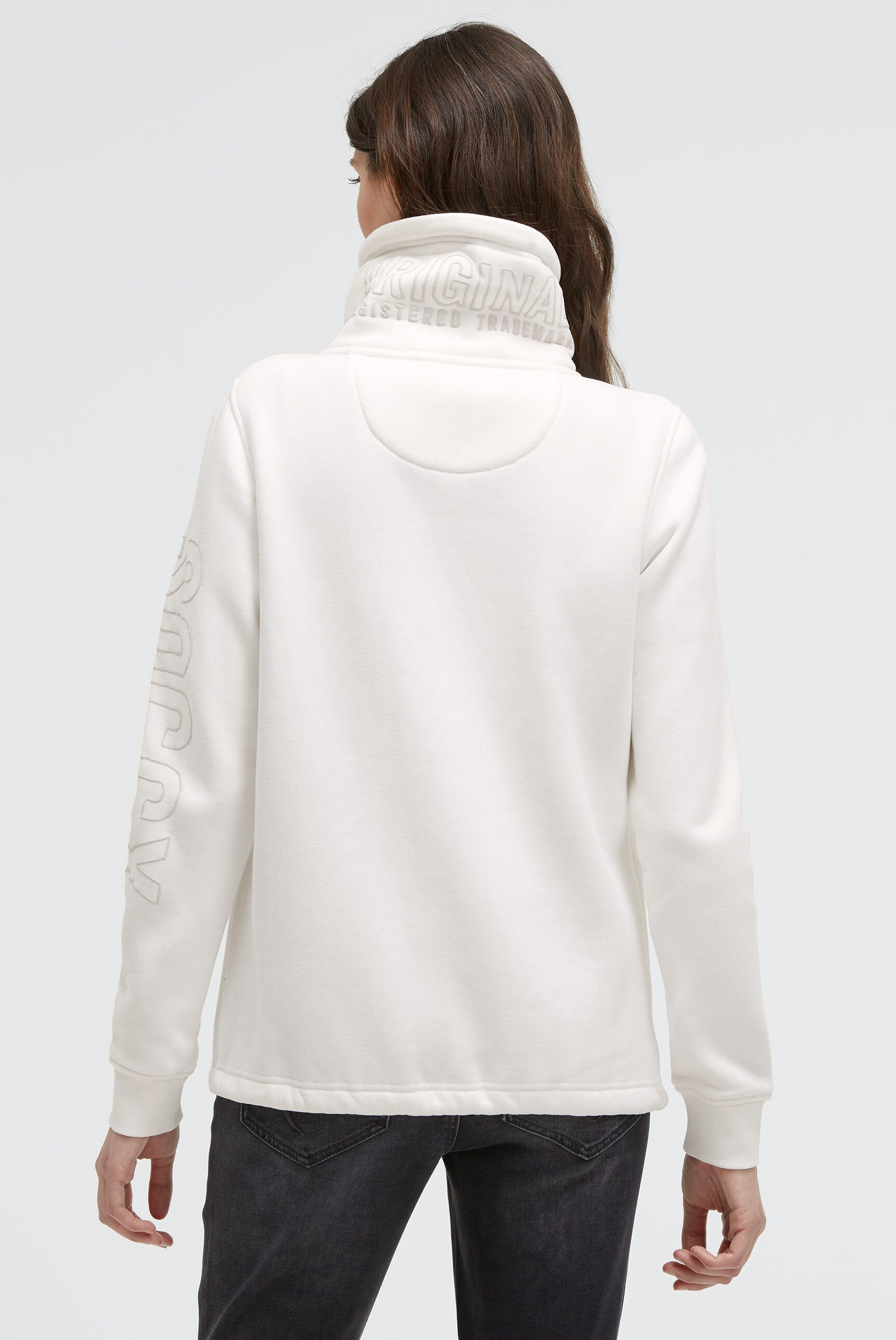 SOCCX Sweatjacke mit Bindeband am Saum