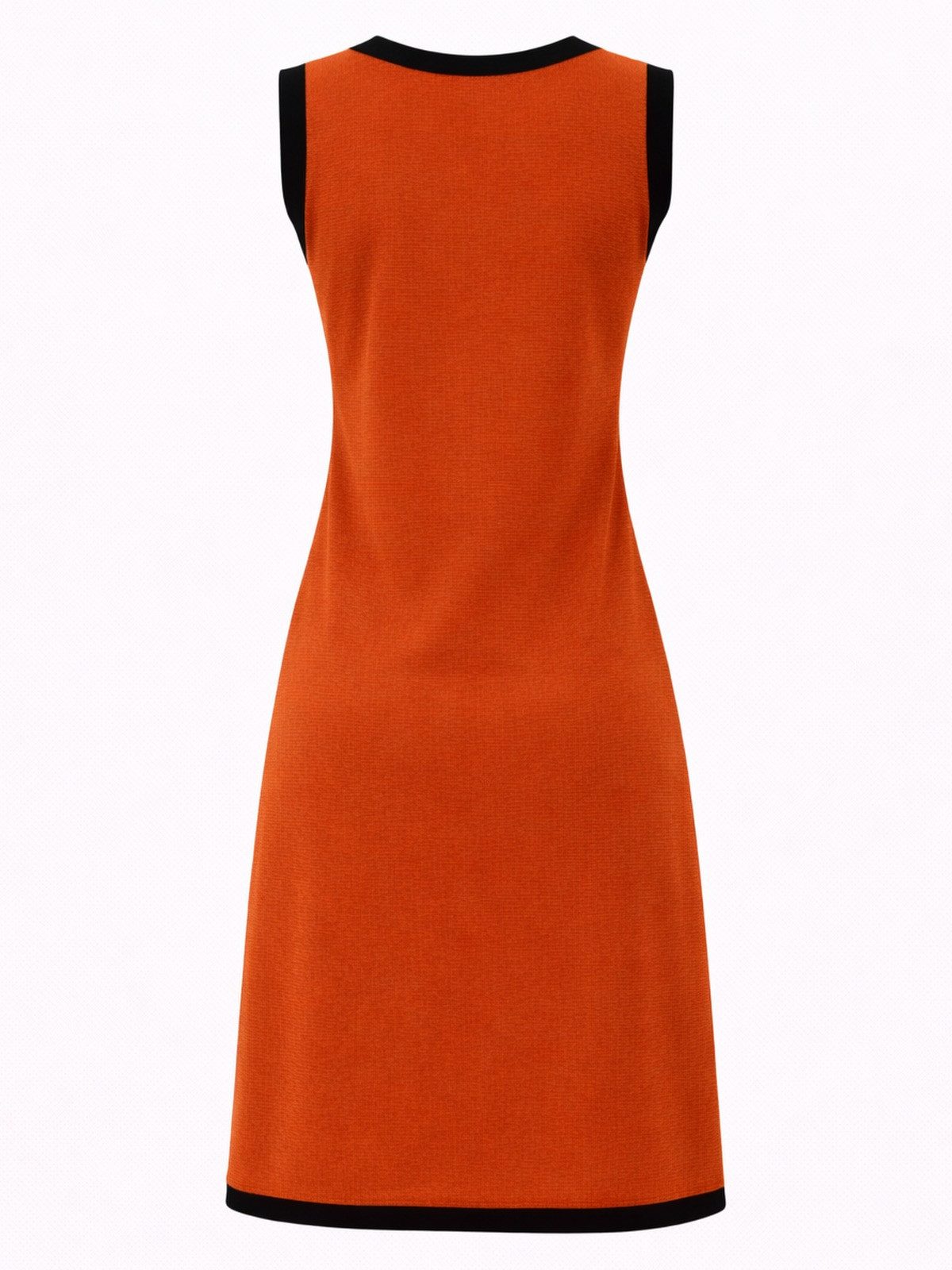 Vishes Sommerkleid Damen Ärmellos Zweifarbig Kontrastrand Jersey Baumwolle Alternative Mode, Boho, Hippie, Ethno, Festival – Bild 4 von 4