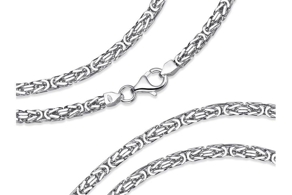 Silberkette Silberkettenstore 40-120cm Länge 3mm Königskette von Silber, 925 - wählbar