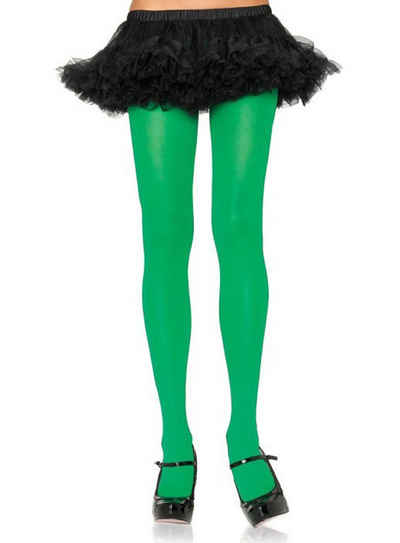 Leg Avenue Kostüm Strumpfhose grün, Unverzichtbares Accessoire für Damen, vielseitig kombinierbares Kostümzubehör