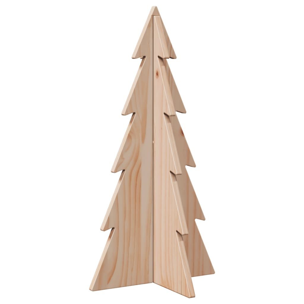 vidaXL Künstlicher Weihnachtsbaum Weihnachtsbaum Holz zum Schmücken 59,5 cm Massivholz Kiefer