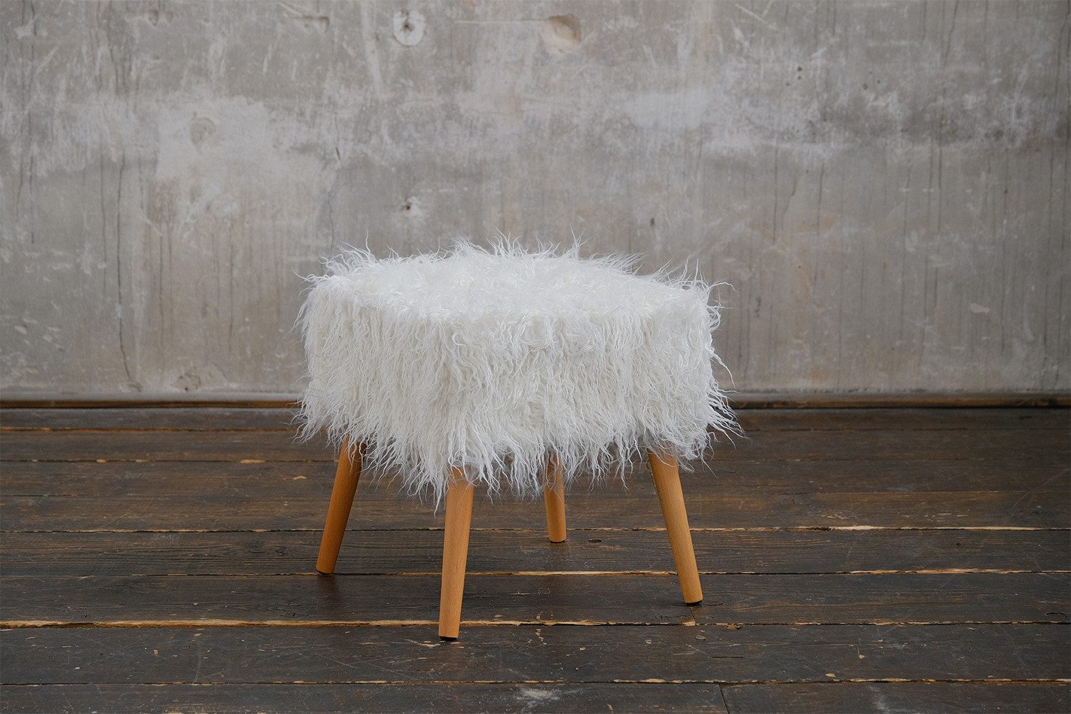 KAWOLA Hocker FYNN, Fell Fellhocker verschiedene günstig online kaufen