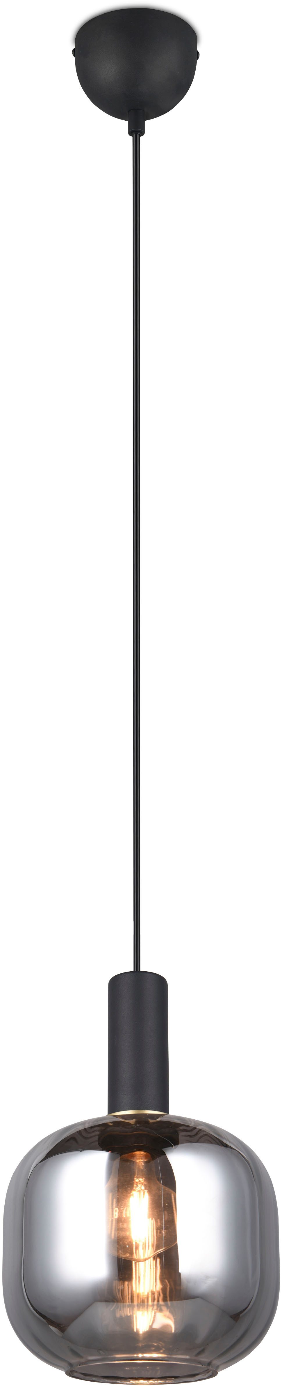 TRIO Leuchten Pendelleuchte DIVA, E27 Hängelampe 1-flammig mit Glasschirm, günstig online kaufen