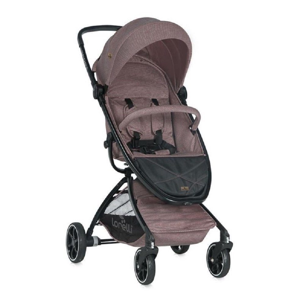 Lorelli Kinder-Buggy mit Sonnendach, Kinderwagen Korb, braun klappbar Fußsack, verstellbares SPORT