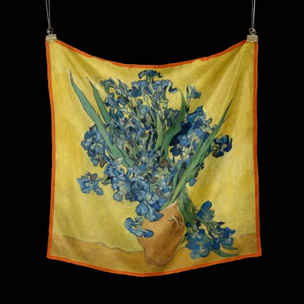 Dark-Desires Halstuch Halstuch Iris - Van Gogh Blumenmotiv - 53 x 53 cm