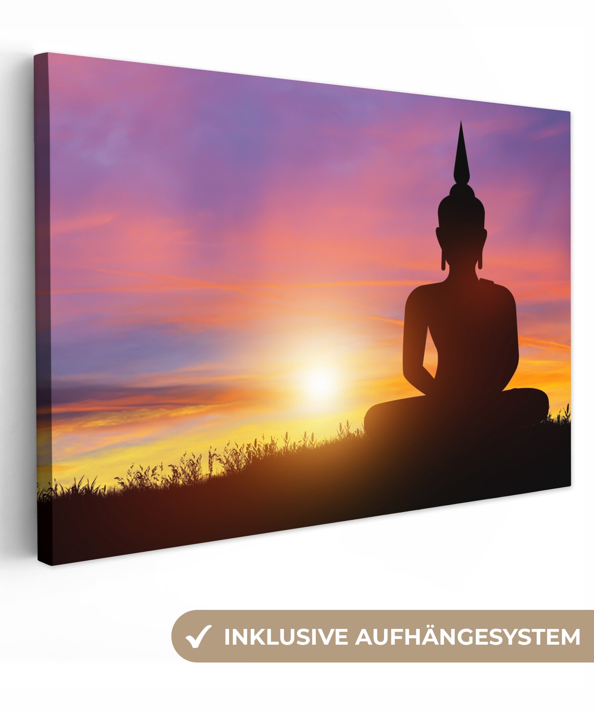 OneMillionCanvasses® Leinwandbild Sonnenuntergang - Horizont - günstig online kaufen