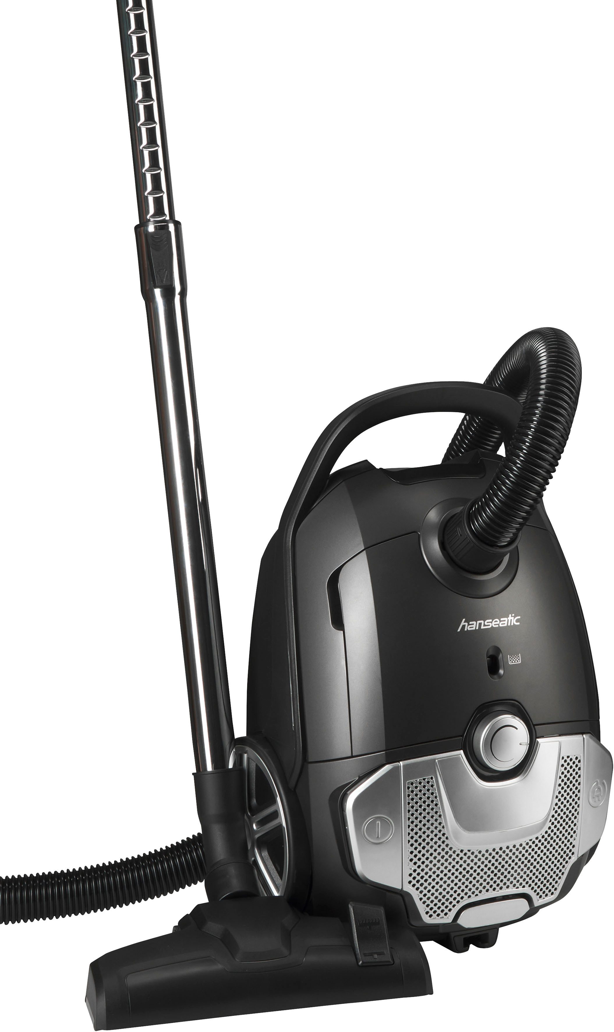 Hanseatic Bodenstaubsauger HBVC80012WMC, super silence, höhenverstellbares Saugrohr, 800 W, mit Beutel, sehr großer 12m Aktionsradius, elektronische Saugkraftregulierung