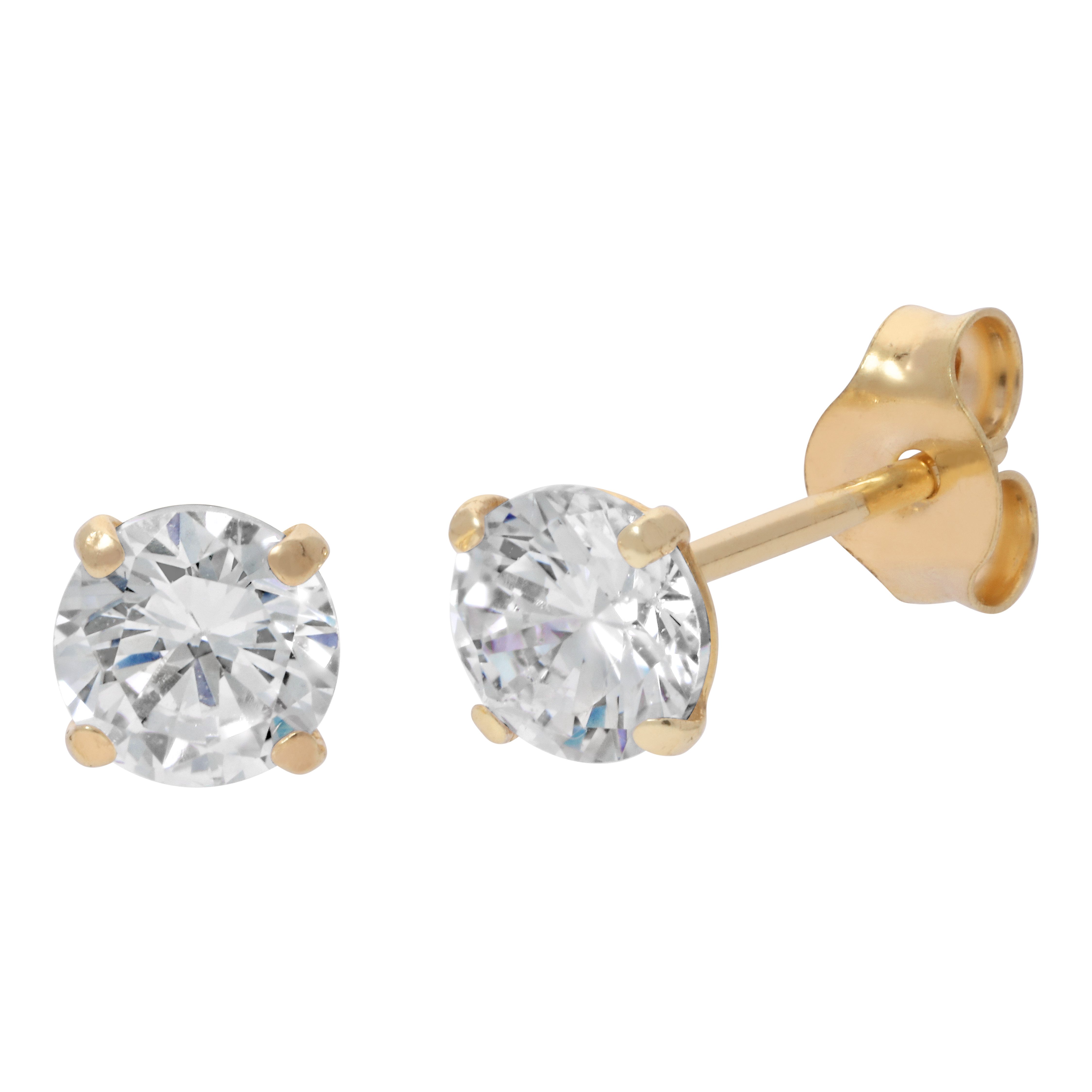 Valentinstagsgeschenk Firetti Paar Ohrstecker Schmuck Geschenk Gold 375 Ohrschmuck Ohrringe Solitär, mit Zirkonia (synth), gelb|goldfarben