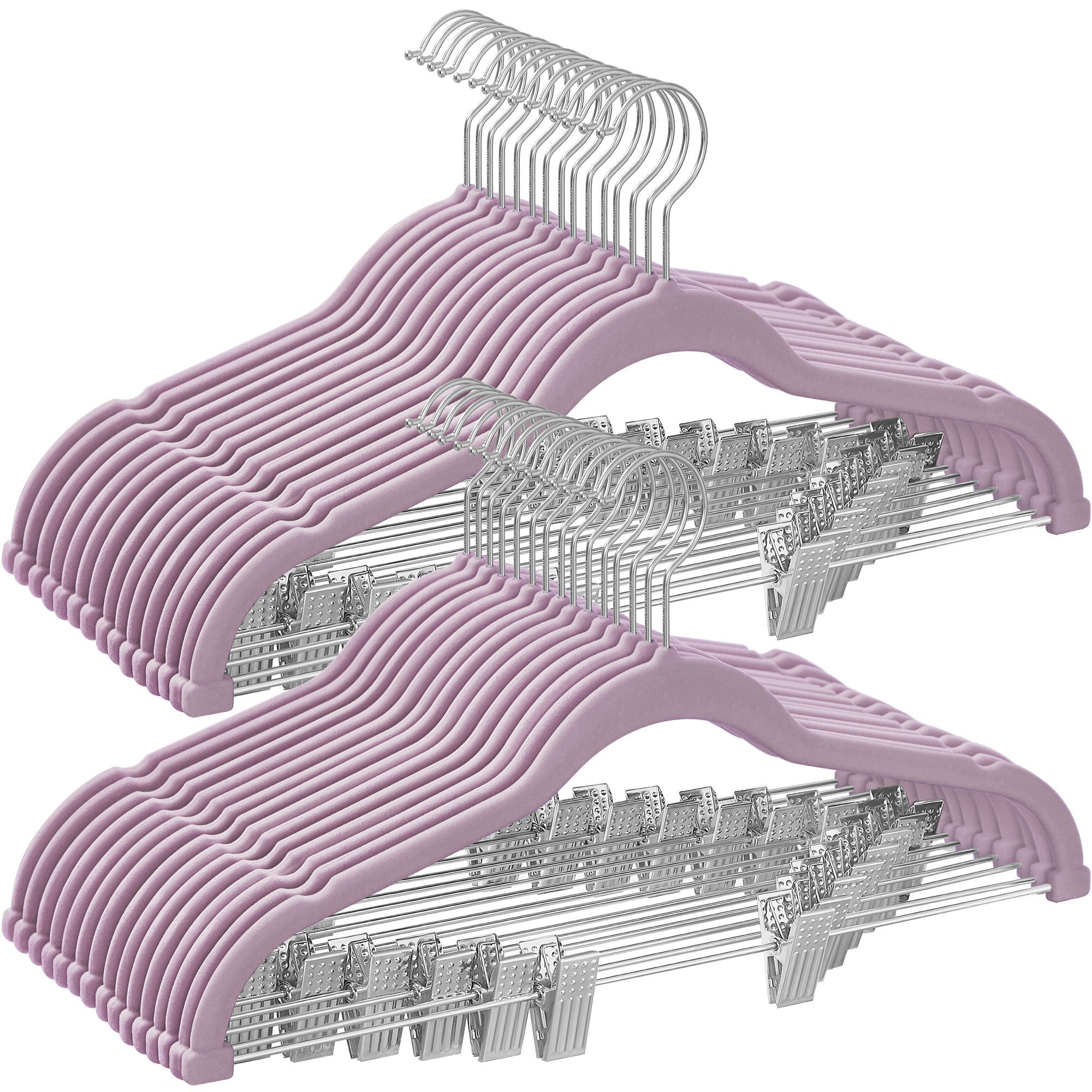SONGMICS Автовішалки, Samt, 30er Set, mit verstellbaren Clips, rutschfest, platzsparend