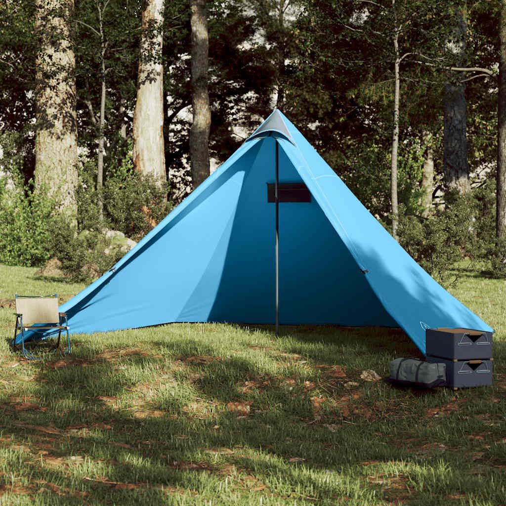 vidaXL Tipi-Zelt Tipi-Familienzelt 7 Personen Blau Wasserdicht, Personen: 7 (1 tlg)
