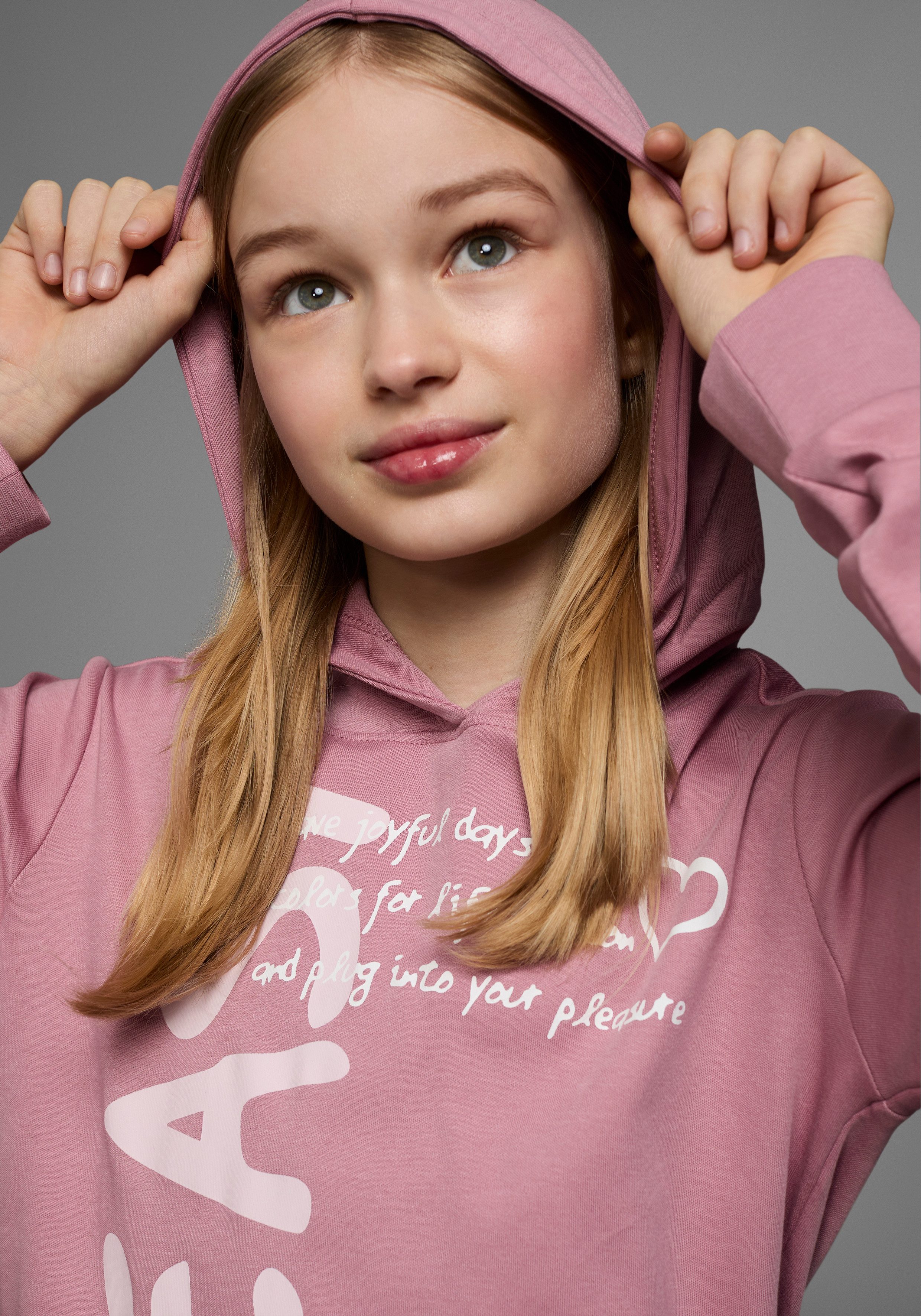 KIDSWORLD Kapuzenshirt SO EASY - Print Langarm, Basic-Passform, mit modischen Drucken – Bild 4 von 5