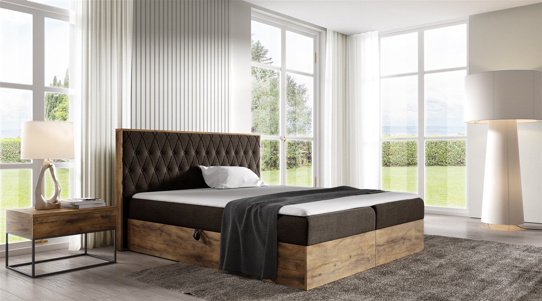 Fun Möbel Boxbett Schlafzimmerbett LAMBROS Überlänge günstig online kaufen