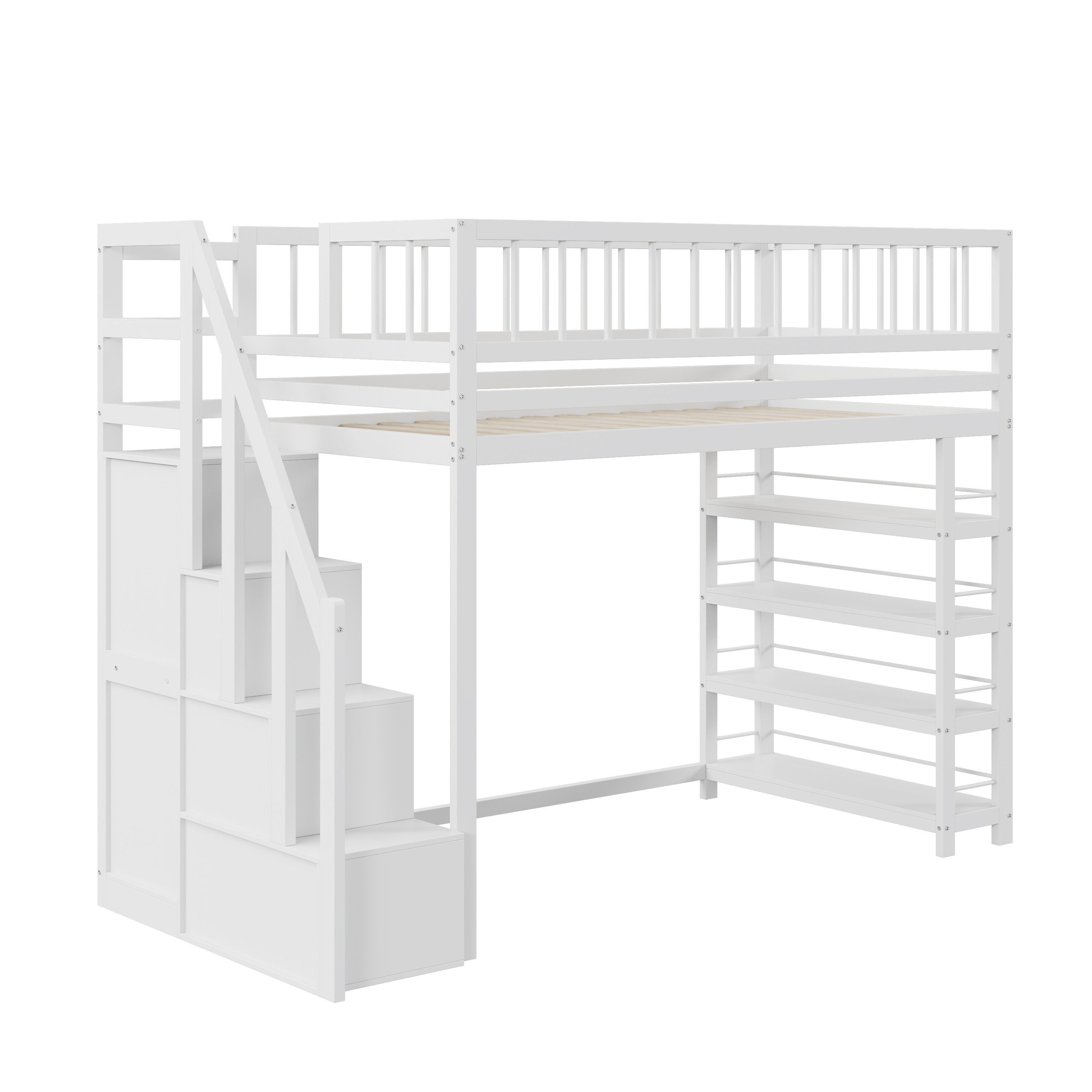 Odikalo Kinderbett Hochbett 90 x 200cm, günstig online kaufen