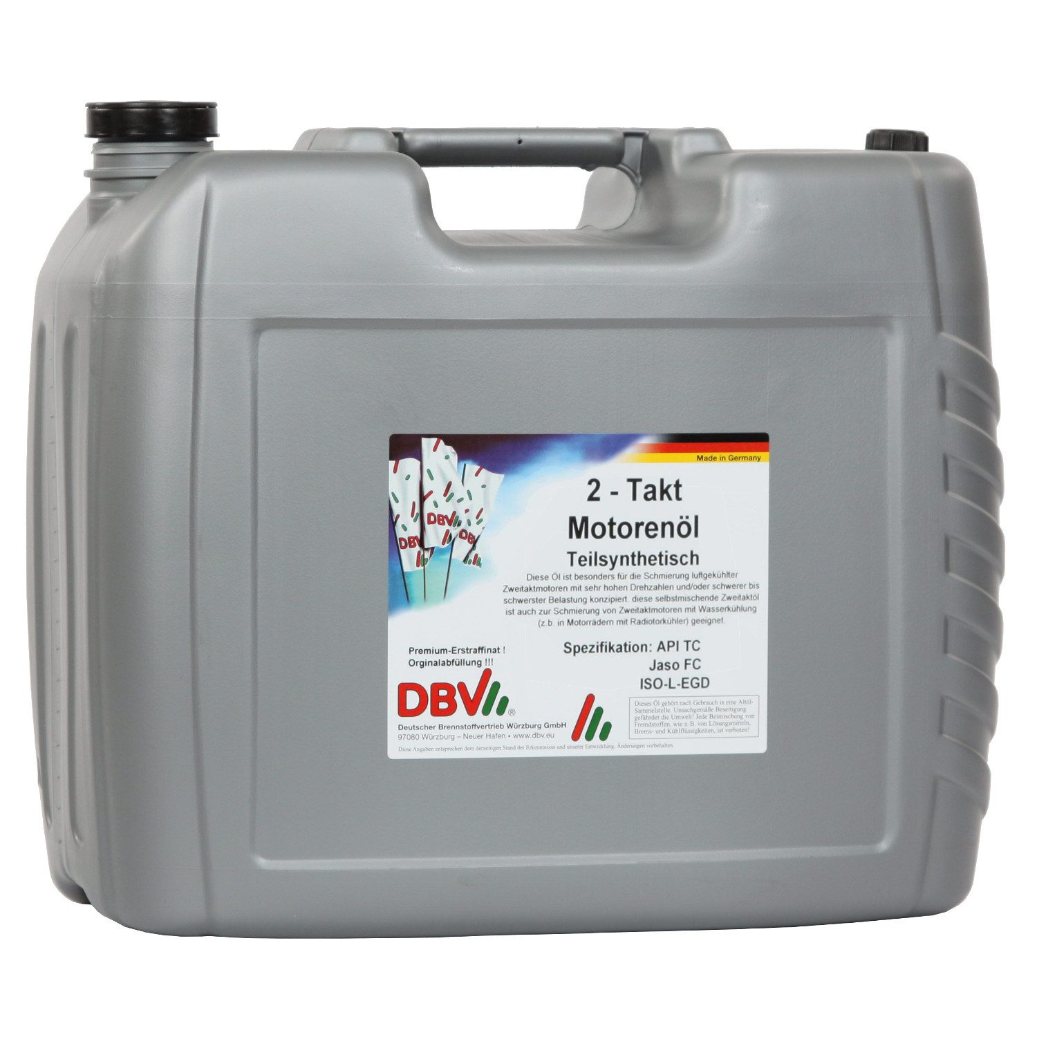 DBV Motoröl DBV 2-Takt-Öl (teilsynthetisch) 20-Liter-Kanister