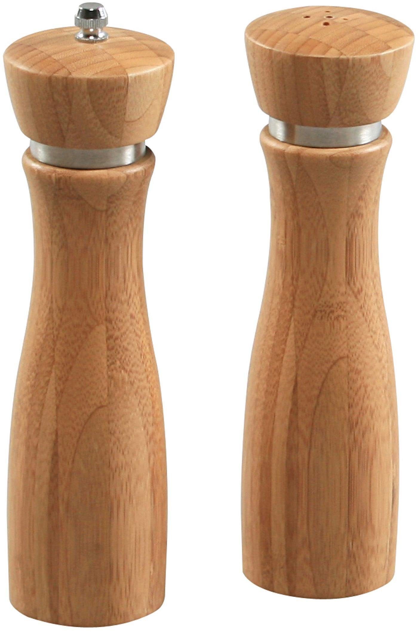 KESPER® Salz- / Pfefferstreuer Pfeffermühle, (Set, 2-tlg), Mahlgrad einstellbar