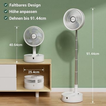 Elegear Tischventilator /Standventilator flatbarer Ventilator, mit Schwenkfunktion 5 Windmodi