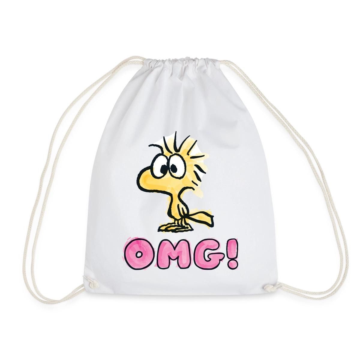 Spreadshirt Turnbeutel Peanuts Woodstock OMG Oh Mein Gott Turnbeutel (1-tlg)