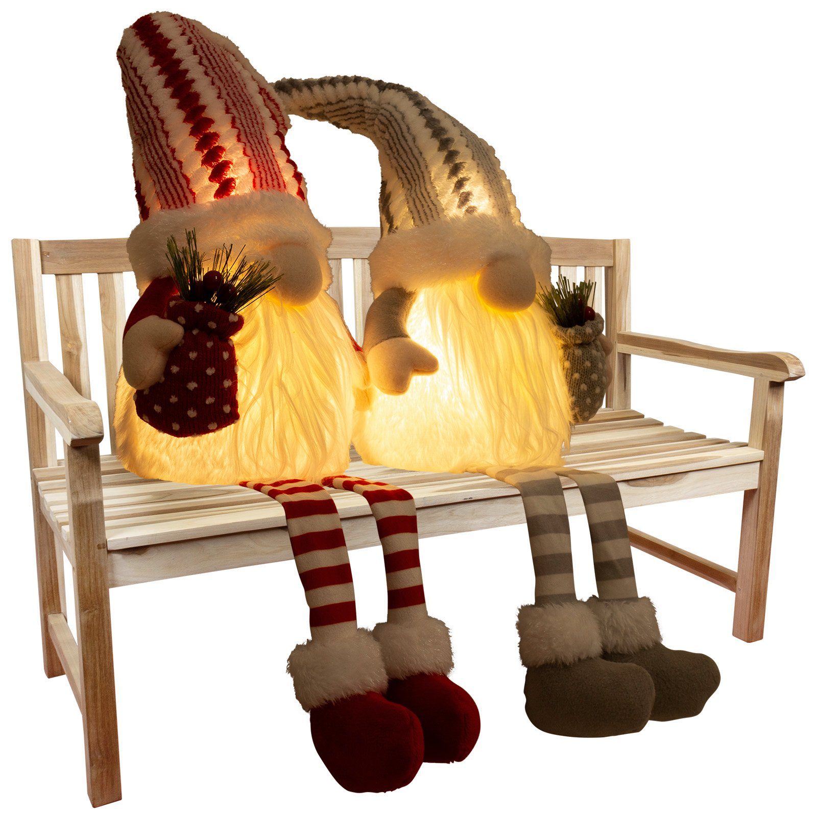 Christmas Paradise Weihnachtsfigur Wichtel mit LED 30cm (70cm) Kantenhocker günstig online kaufen