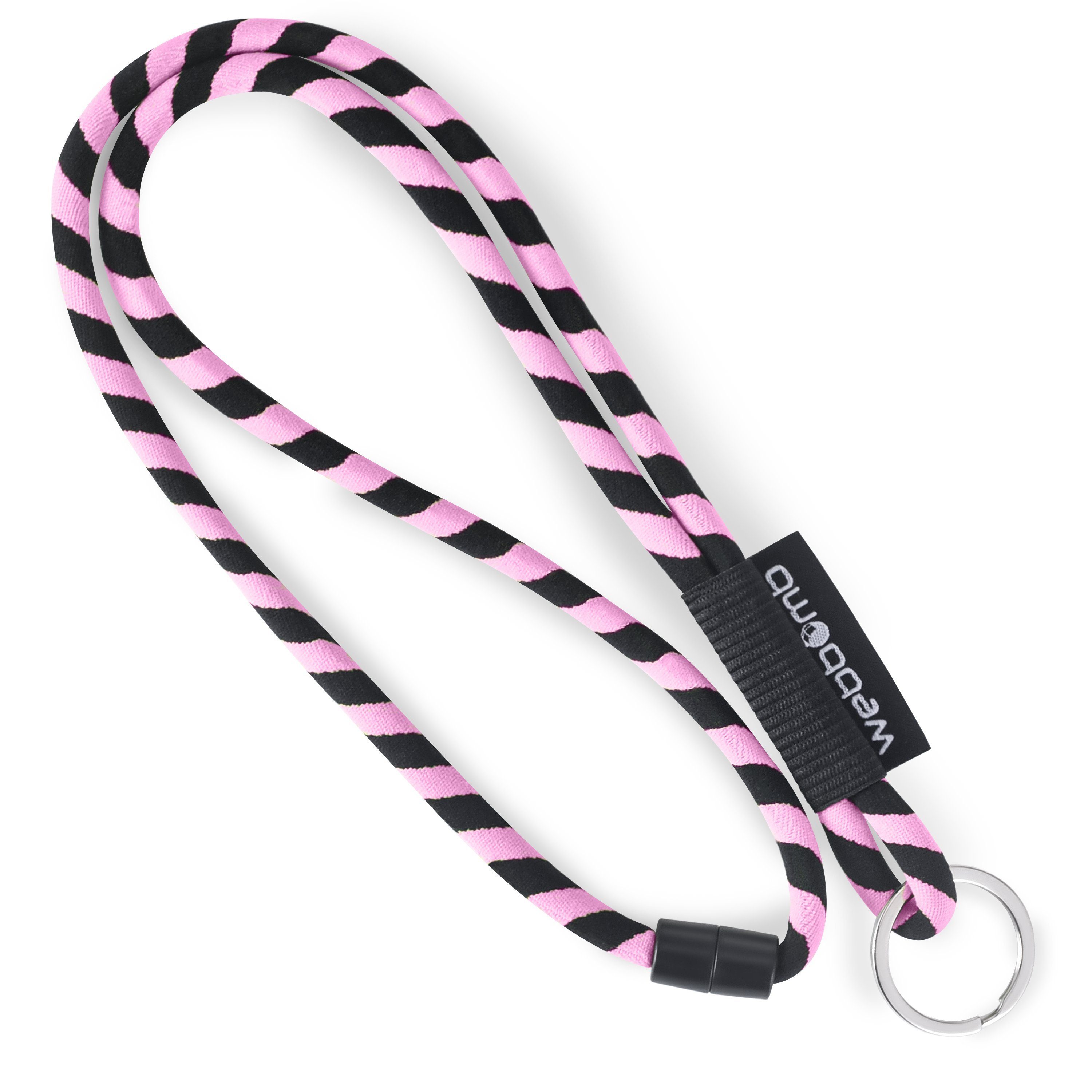 WEBBOMB Schlüsselanhänger Lanyard Tubular Schlüsselband mit Karabiner + Schlüsselring keychain