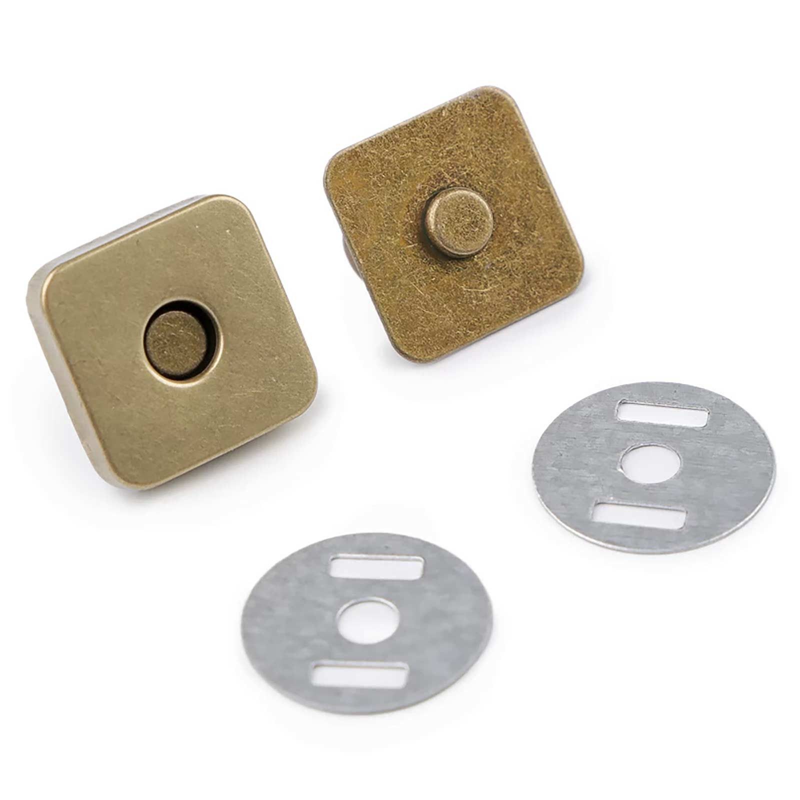 maDDma 5 Magnet-Verschlüsse 18x18mm Farbwahl - Taschen Schloss Verschluss Gurtstecker (5er Set)