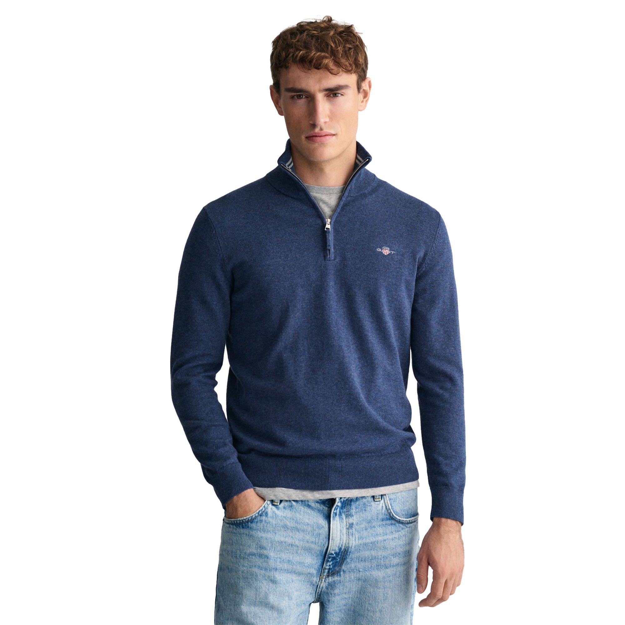 Gant Sweatshirt Herren Strickpullover Baumwolle günstig online kaufen