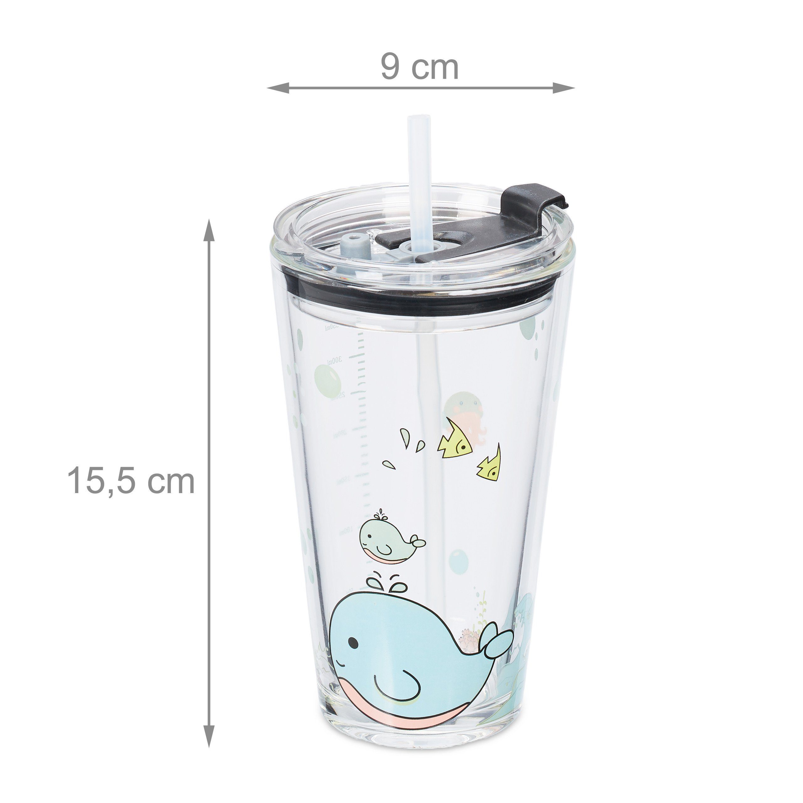 KXIAOCHEN Kinder Trinkbecher Mit Griff – 400 Ml, Edelstahl Isoliert, Auslaufsicher, Hält 24h Kalt, Einhorn-Design