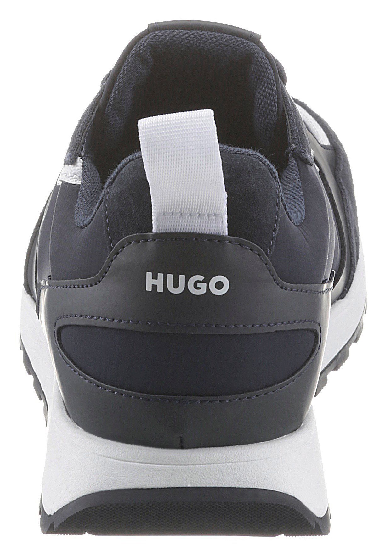 mit Logoschriftzug HUGO Runn Icelin dunkelblau-navy-kombiniert Sneaker