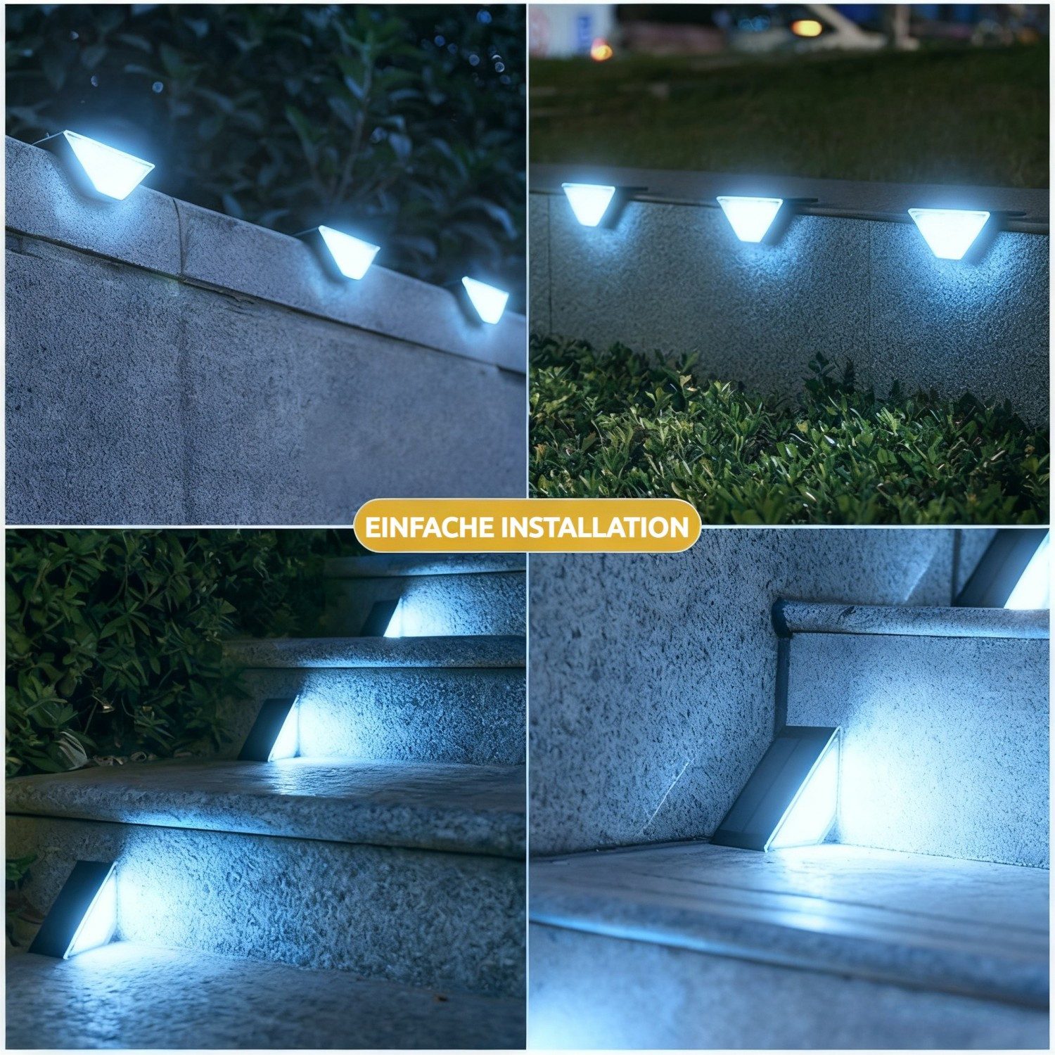 QUBEBU LED Gartenleuchte Solar-Terrassenleuchten, 2/4/6/8/10 Stück, günstig online kaufen