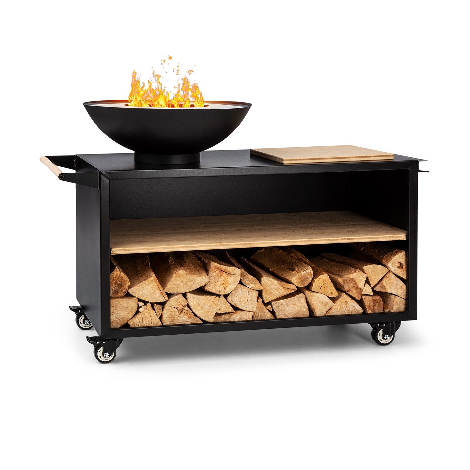 blumfeldt Feuerschale Savage 2.0 Wide, (Set, spar-set), Feuerschale Garten mit Grill Feuerkorb Feuerstelle Outdoor