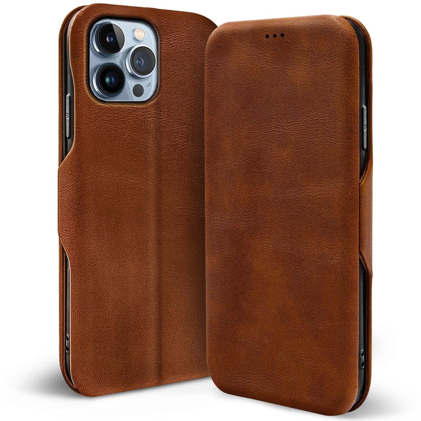 CoolGadget Handyhülle Business Premium Hülle Für iPhone 15 Pro Max 6,7 Zoll, Handy Tasche mit Kartenfach für Apple iPhone 15 Pro Max Schutzhülle