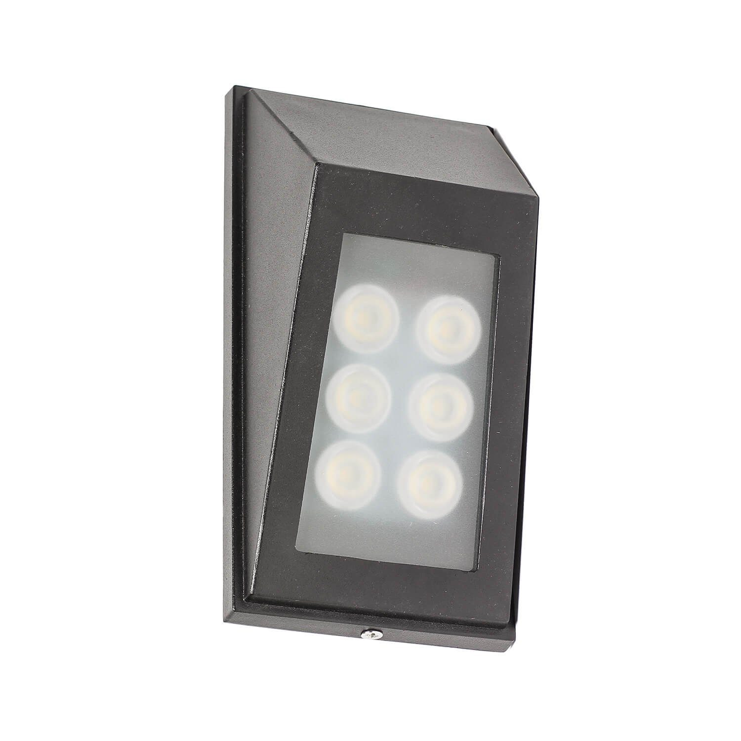 IP44 integriert, DUNDEE, Außenwandlampe fest Haus Aluminium Außen-Wandleuchte LED Licht-Erlebnisse Modern LED Hof Schwarz
