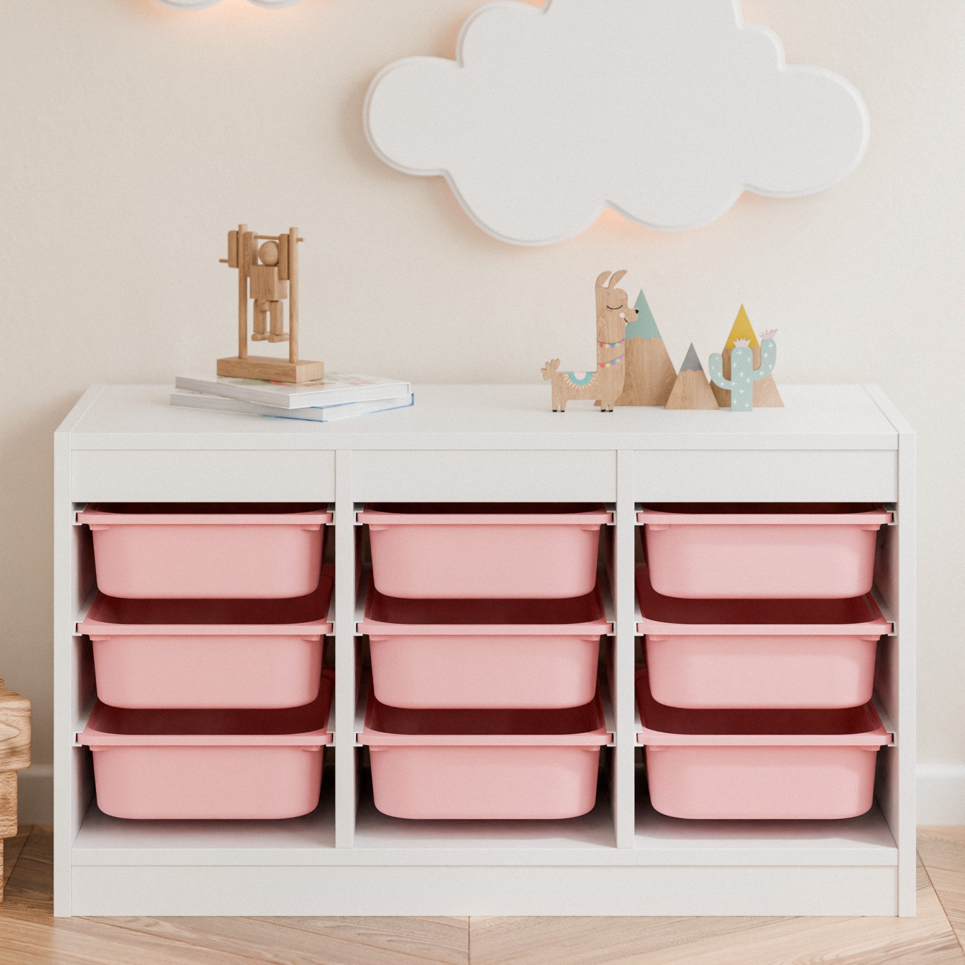 Clutter Cover Aufbewahrungsbox "TRÖVI" (Box passend für Trofast Regale, Kiste aus Kunststoff in verschiedenen Farben, Spielzeugkiste) – Bild 5 von 5