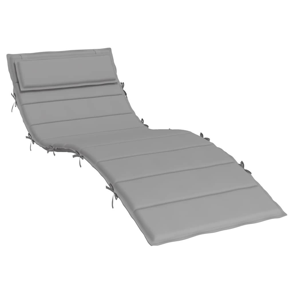 vidaXL Sitzauflage Sonnenliegen-Auflage Grau 180x60x4 cm Oxford-Gewebe, (1 St)