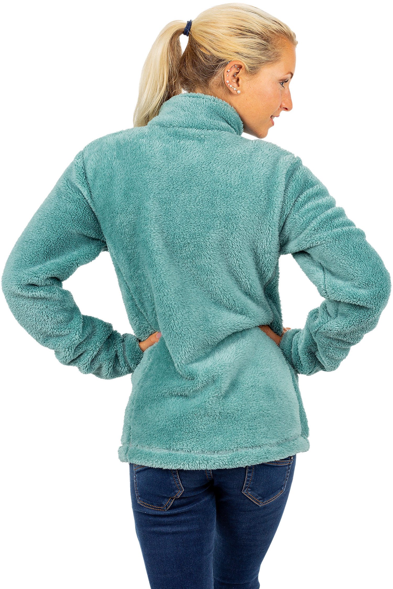 Reichstadt Fleecejacke Damen Fleecejacke 22RSW002 Extravagante Reißverschluss-Anhänger
