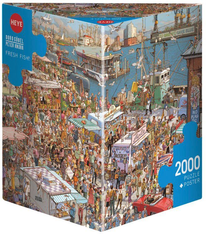 HEYE Puzzle Fresh Fish, 2000 Puzzleteile, Made in Europe