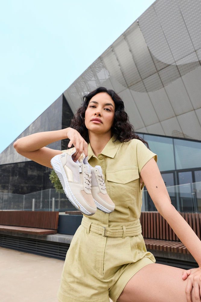 Rieker Sneaker Schnürschuh, Halbschuh, Freizeitsneaker mit Reißverschluss