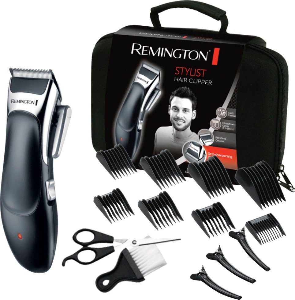 Remington Haarschneider 8 HC363C Stylist, Zubehör, für inkl. kabellos, - Profi-Koffer Herren Kammaufsätze, 