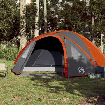 vidaXL Vorzelt Campingzelt 4 Personen Grau und Orange Wasserfest, (1 tlg)