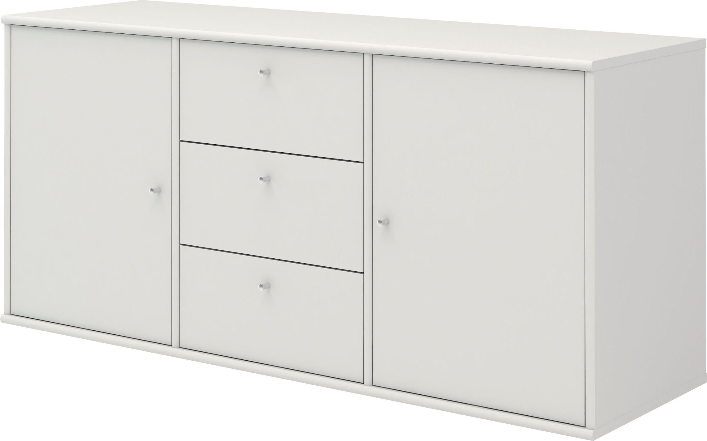 Hammel Furniture Sideboard Designmöbel 133 Türen Schrank, und hängend/stehend cm, anpassungsbar mit montierbar, Hochwertig B: Mistral, Schubladen
