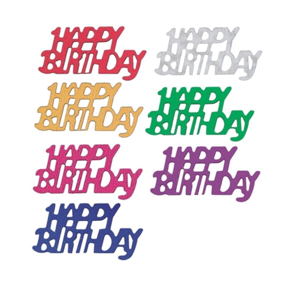 PAPSTAR Streudeko Deko-Streuschmuck, Folie farbig sortiert "Happy Birthday" 15 gr.