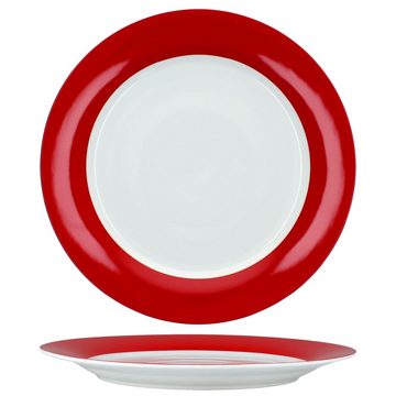 MamboCat Suppenteller 6er Set Variant Rot Speiseteller Ø27cm bunte große Ess-Teller