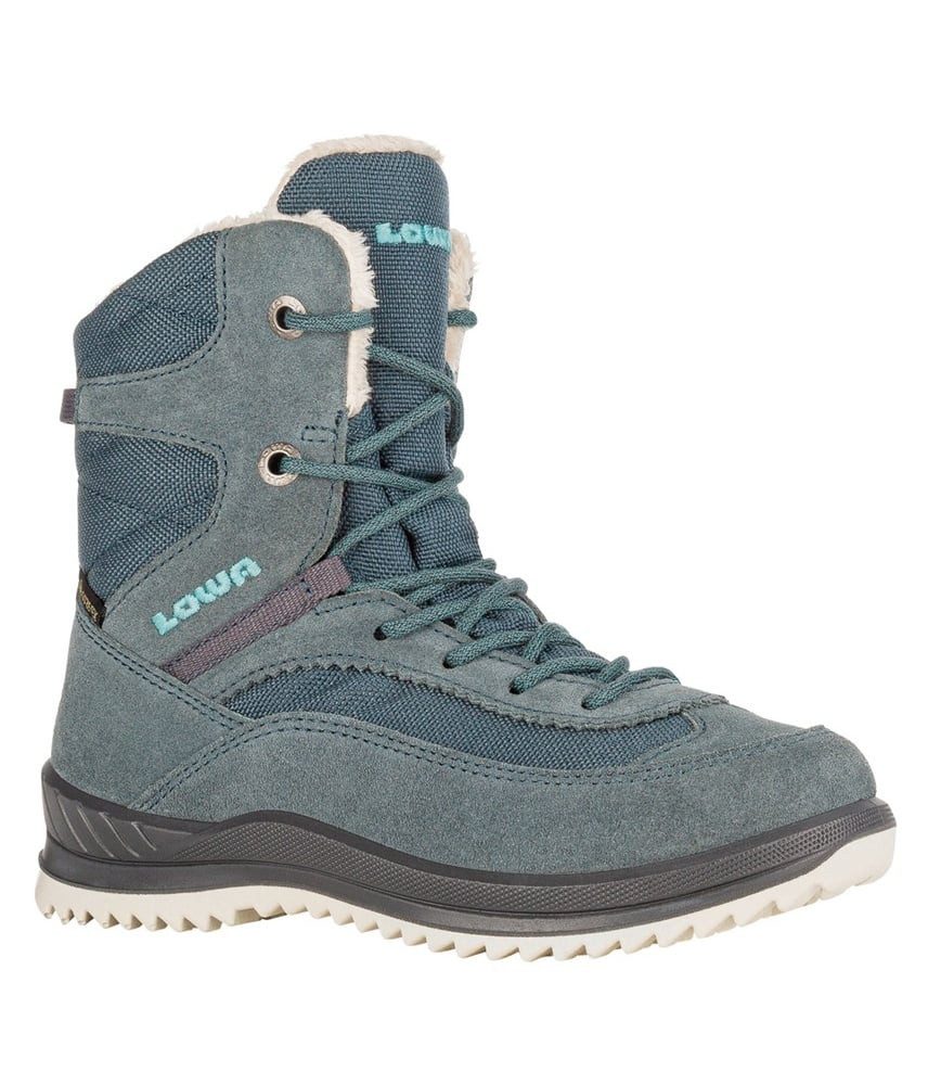 Lowa Ella GTX (Veloursleder, wasserdicht) rauchgrün/arktisblau Mädchen Winterstiefel