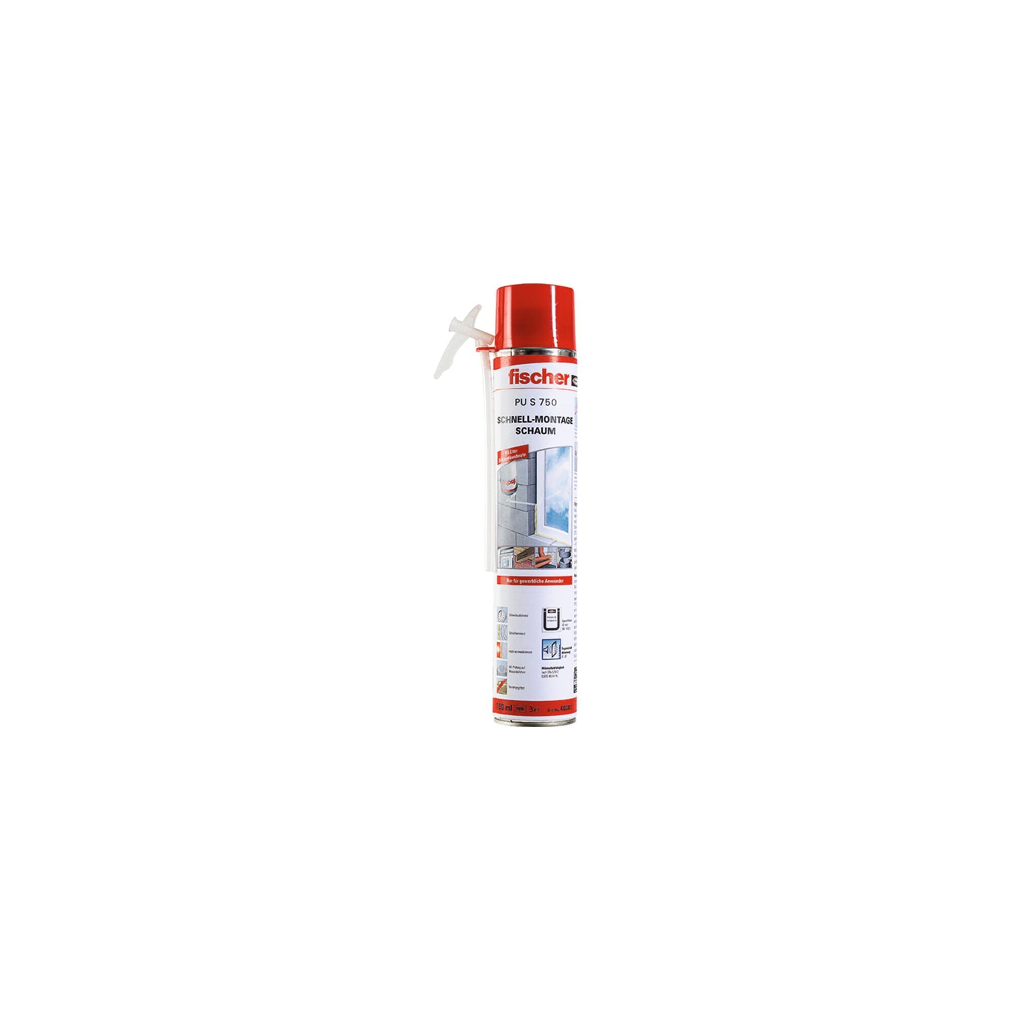 fischer Bauschaumpistole fischer Schnellmontageschaum PU S 750 12 Stk