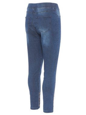 Body Needs Sweatjeans Jeggings figurbetont mit Strassapplikationen