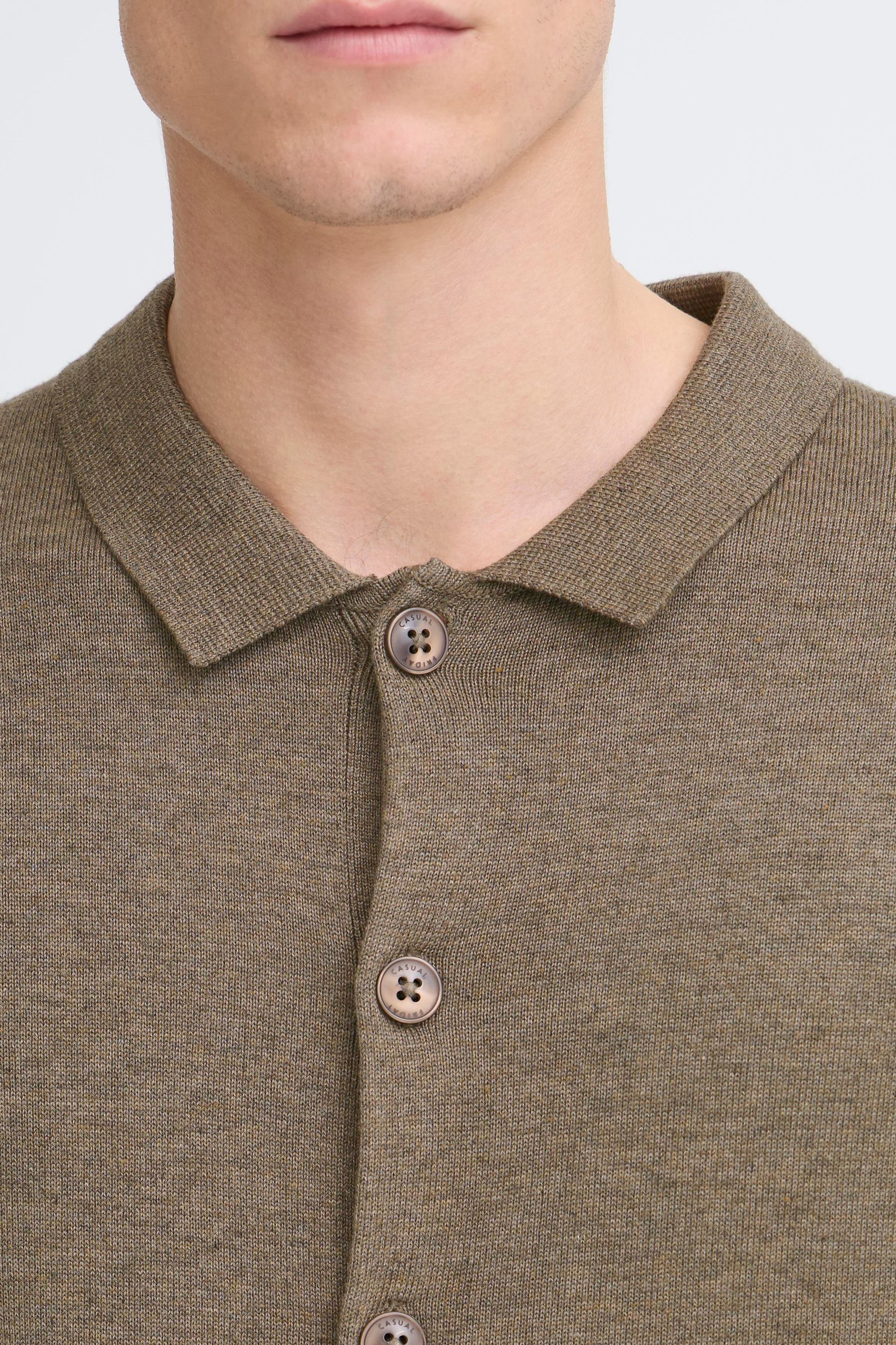 Casual Friday Kurzarmhemd CFBells Basic Strick Polohemd