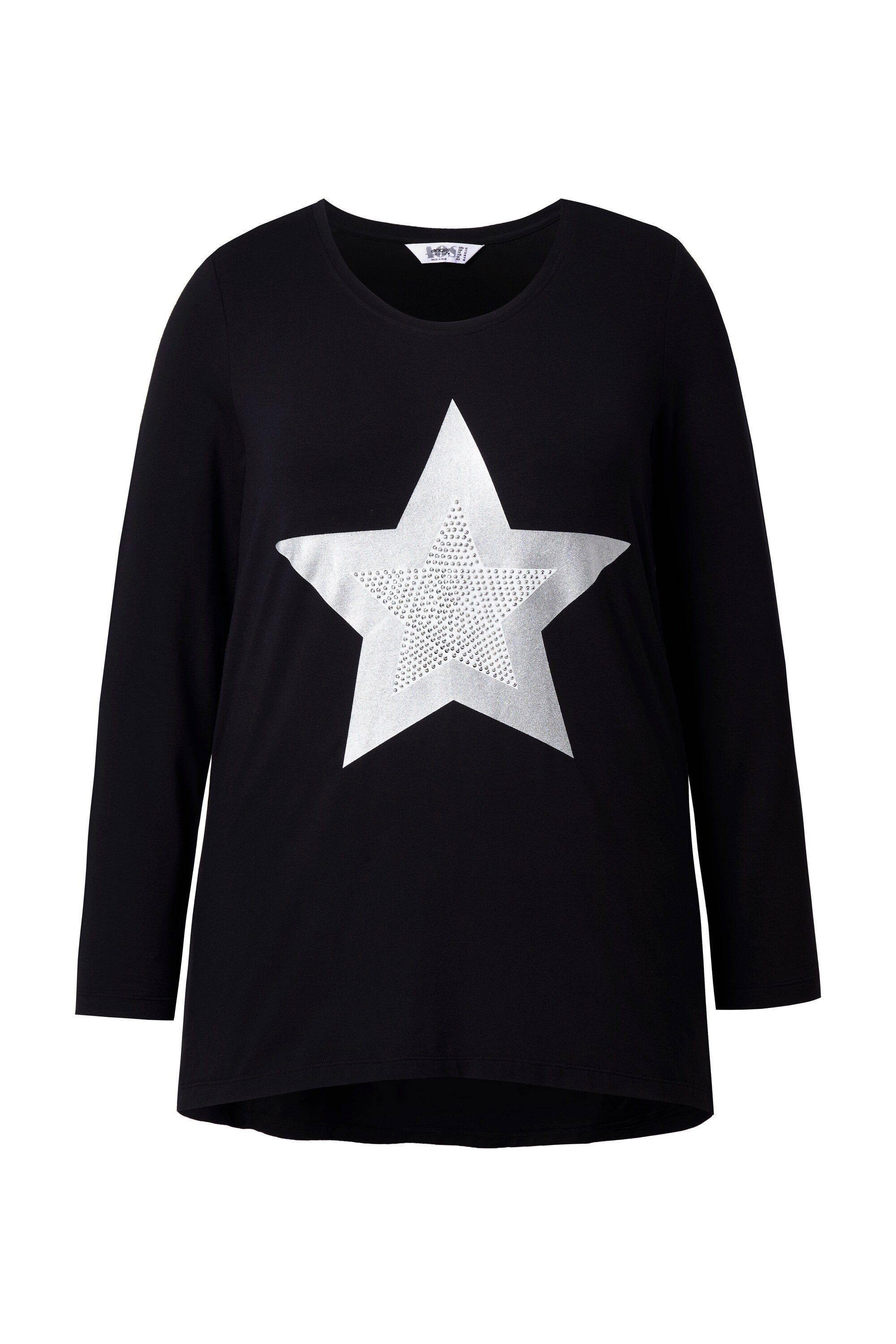 Angel of Style T-Shirt T-Shirt A-Linie Metallic Stern Langarm günstig online kaufen