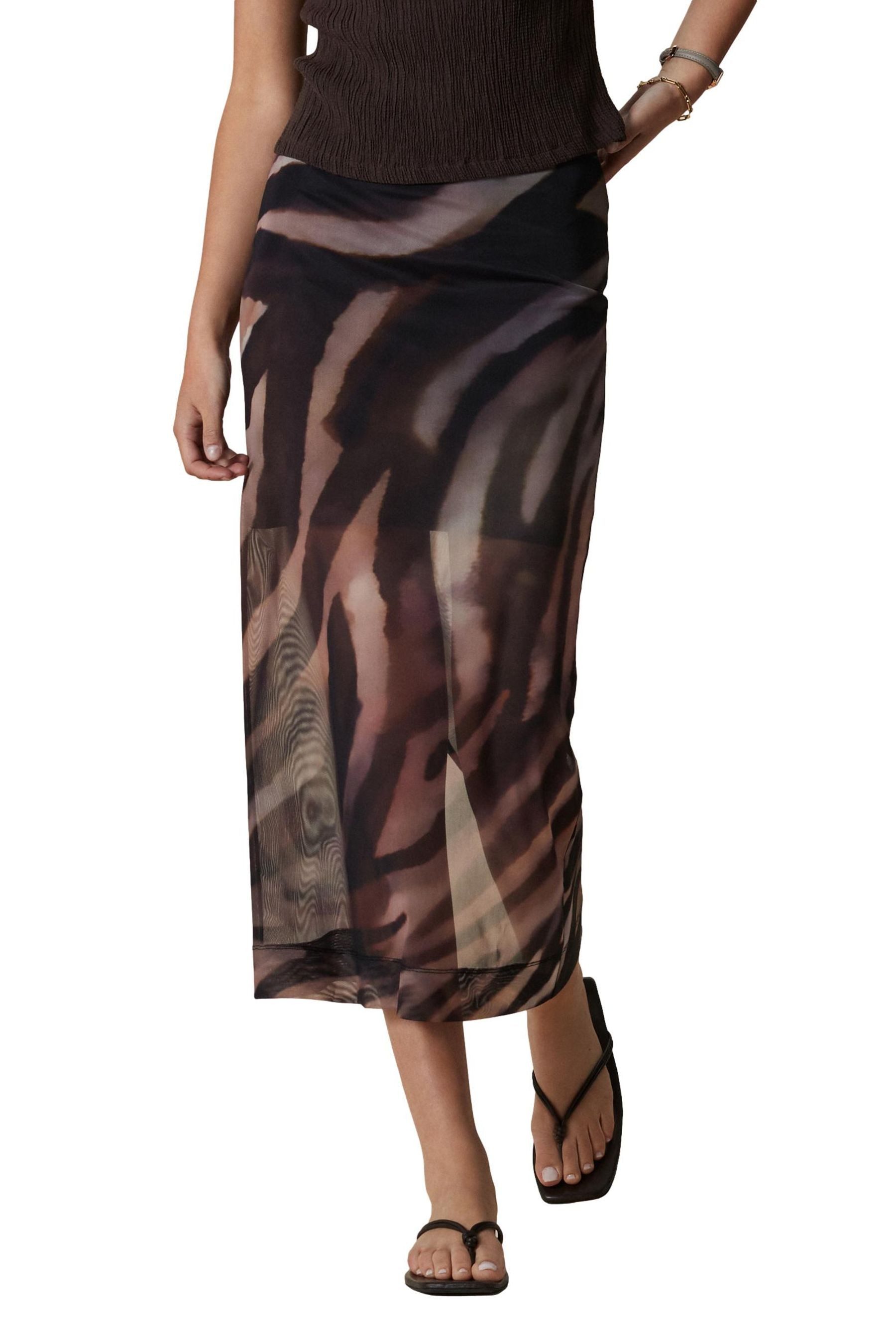 Next Midirock Midi-Bleistiftrock mit Mesh (1-tlg)