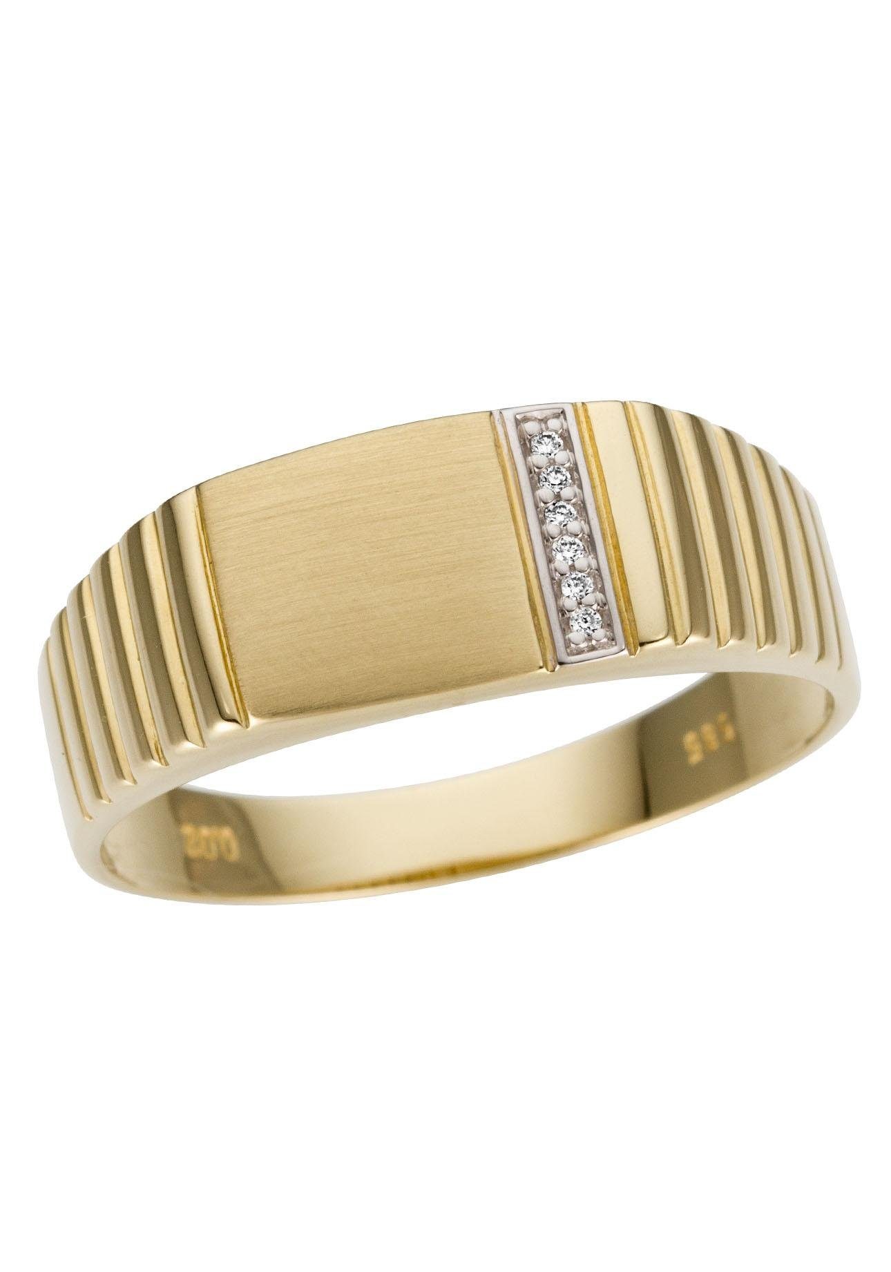 Firetti Goldring Schmuck Geschenk Gold 333 Herrenring Goldring, mit Brillanten