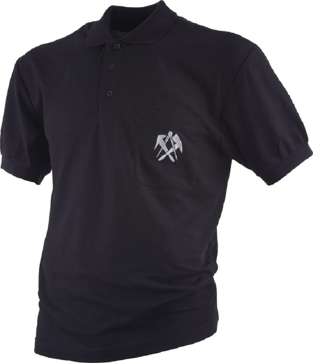 JOB Poloshirt Polo-Shirt für Dachdecker T-Shirt schwarz